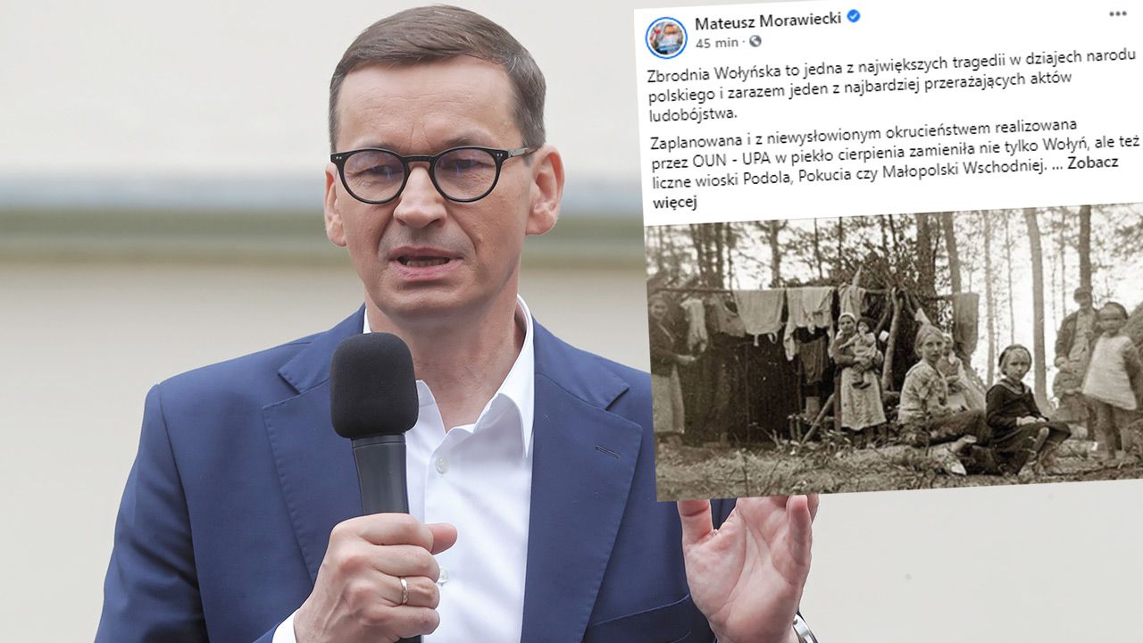 Premier na temat rzezi wołyńskiej (fot. PAP/Roman Zawistowski; Facebook/Mateusz Morawiecki) Premier na temat rzezi wołyńskiej (fot. PAP/Roman Zawistowski; Facebook/Mateusz Morawiecki)