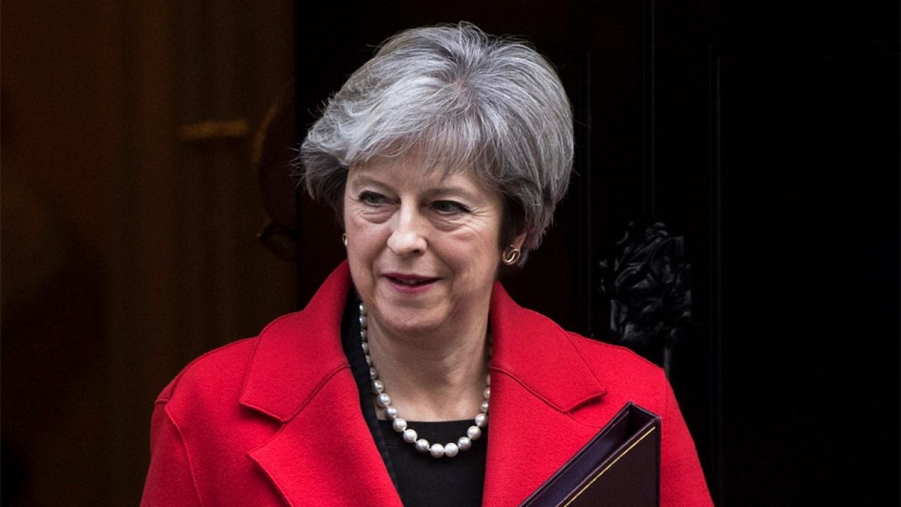 Theresa May wygłosiła coroczne przemówienie premiera w londyńskim City (fot. PAP/EPA/WILL OLIVER)