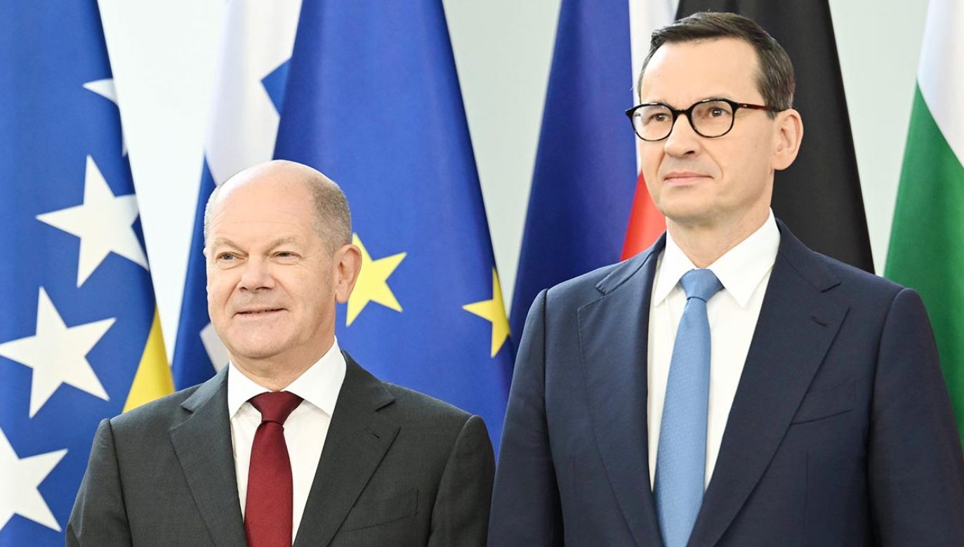 Kanclerz Olaf Scholz i premier Mateusz Morawiecki (fot. PAP/DPA)