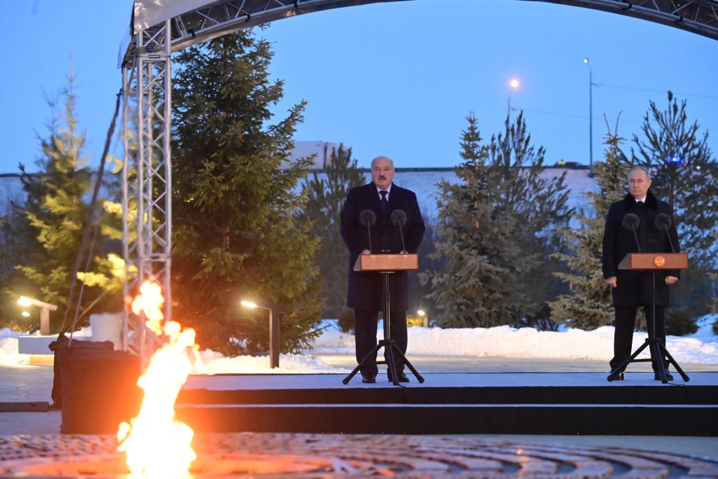 Цырымонія адкрыцця мемарыялу ахвярам Вялікай Айчыннай вайны. Санкт-Пецярбург, Расея. 27 студзеня 2024 года. (Фота: president.gov.by)