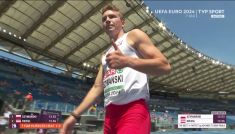 Jakub Szymański po wygranym biegu (fot. TVP Sport).