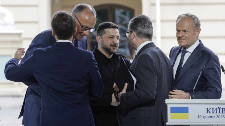 Europejscy przywódcy wzywają Rosję do zawieszenia broni (fot. PAP/EPA/SERGEY DOLZHENKO)