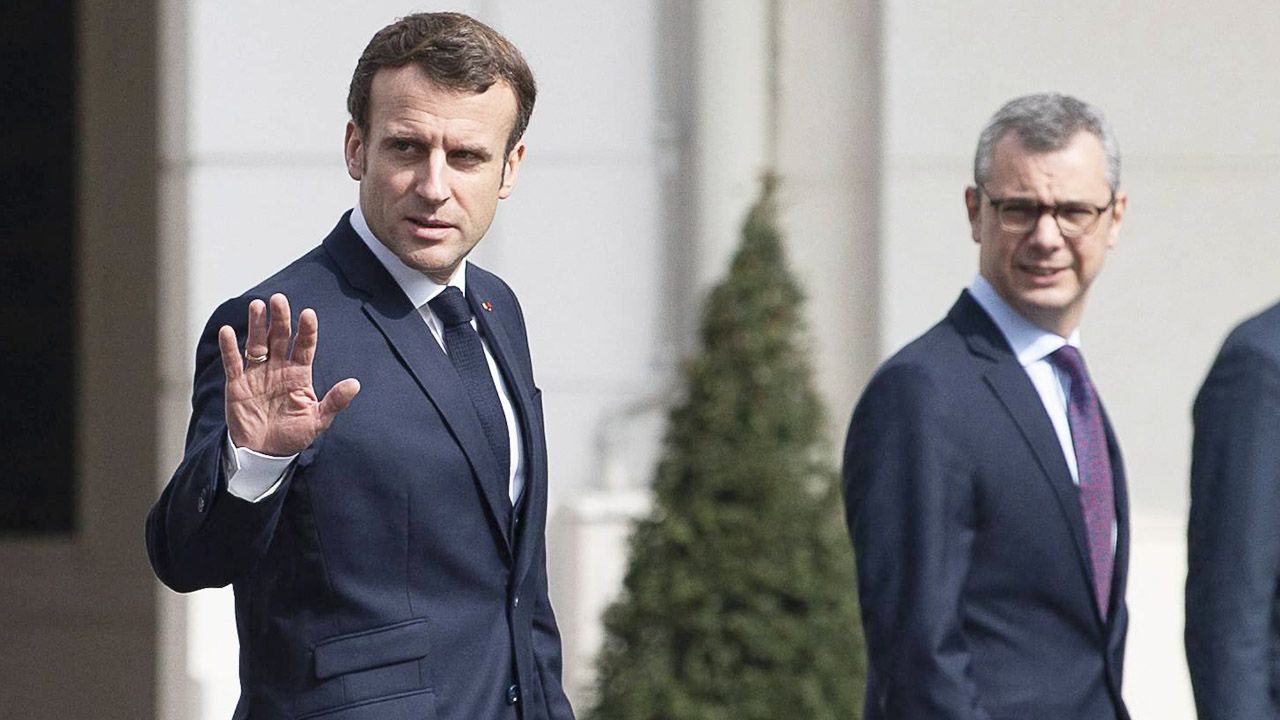 Emmanuel Macron i Alexis Kohler (fot. arch.PAP/Abaca)