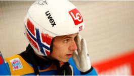 Halvor Egner Granerud prowadził po pierwszej serii w Zakopanem, ale skończył zmagania poza podium (fot. Getty).