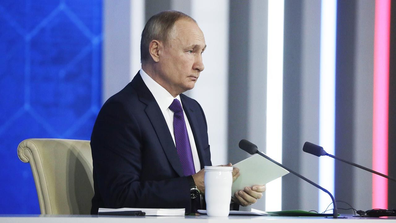 Władimir Putin (fot. Kremlin Press Office / Handout/Anadolu Agency via Getty Images)