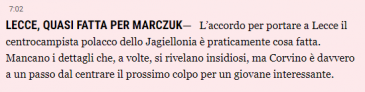 "Sprowadzenie polskiego pomocnika z Jagiellonii do Lecce jest praktycznie przesądzone"