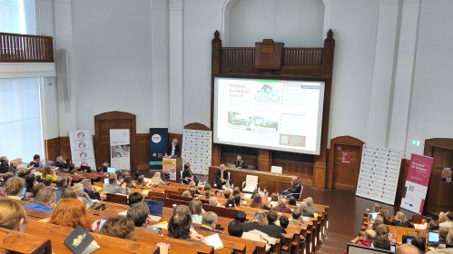 Пленарное заседание Международного конгресса исследователей Беларуси. Берлин, 25 сентября 2025 года. Фото: Белсат