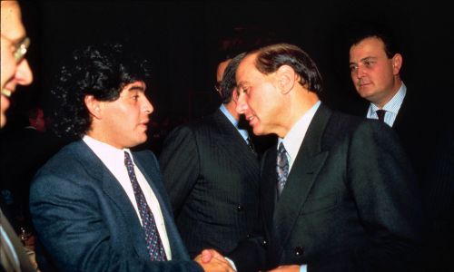 With Diego Maradona in 1983. Photo: Bertolucci / GIACOMINOFOTO/ IPA Milestone/ PAP/PA 