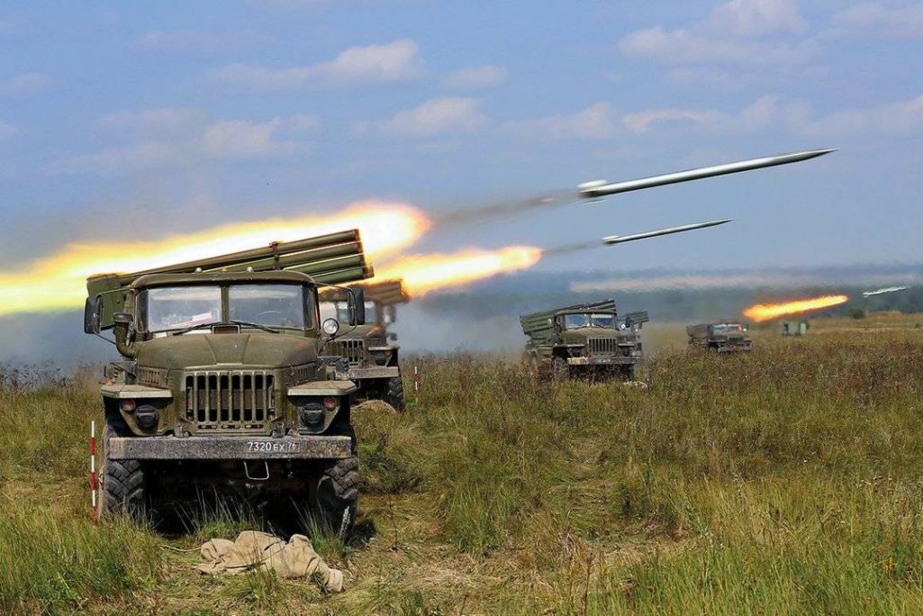 Сістэма залпавага агню «Град». (Фота: Мінабароны Расеі / topwar.ru)