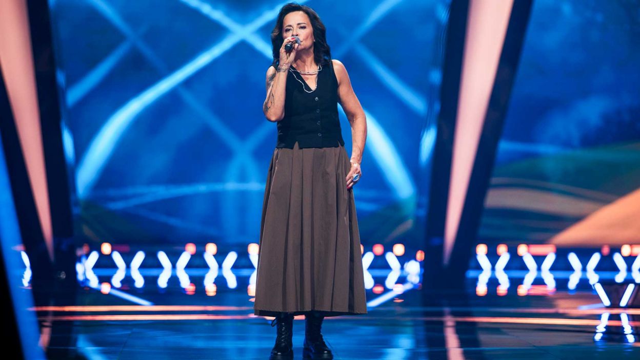 Małgorzata Skrzypczak zaśpiewała liryczny utwór „Sen na pogodne dni” Beaty Bartelik, podkreślając jego sentymentalny charakter. Fot. Waldemar Kompała/ TVP