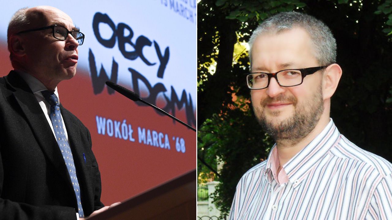 Dyrektor Muzeum Historii Żydów Polskich POLIN Dariusz Stola podczas konferencji prasowej nt. ekspozycji "Obcy w domu. Wokół Marca'68" w Muzeum POLIN w Warszawie,publicysta Rafał Ziemkiewicz (fot. arch. PAP/Jacek Turczyk/fb/Rafał Ziemkiewicz) Dyrektor Muzeum Historii Żydów Polskich POLIN Dariusz Stola podczas konferencji prasowej nt. ekspozycji "Obcy w domu. Wokół Marca'68" w Muzeum POLIN w Warszawie,publicysta Rafał Ziemkiewicz (fot. arch. PAP/Jacek Turczyk/fb/Rafał Ziemkiewicz)