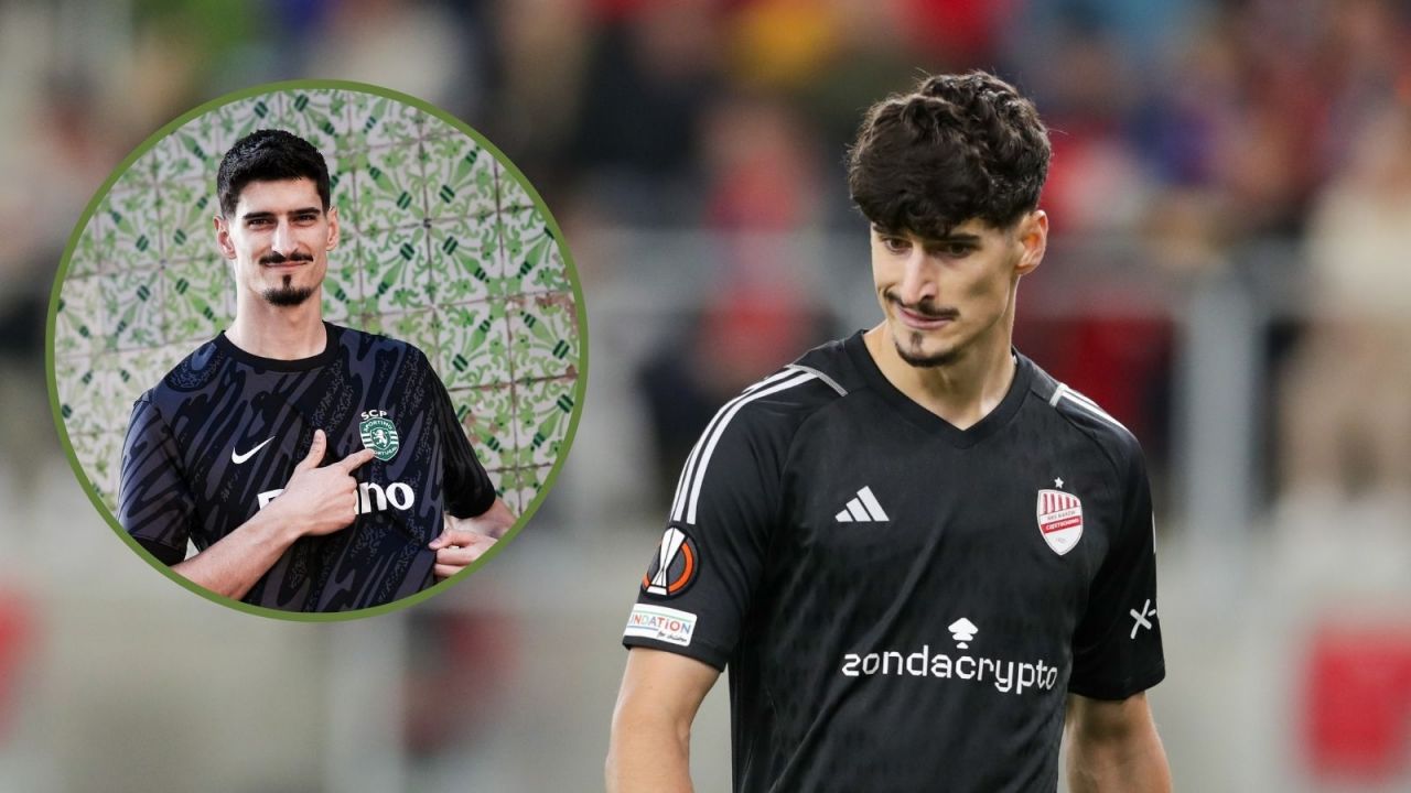 Vladan Kovacević odszedł z Rakowa do Sportingu, niedawnego rywala częstochowian w Lidze Europy (fot. Getty Images/Twitter: SportingCP)