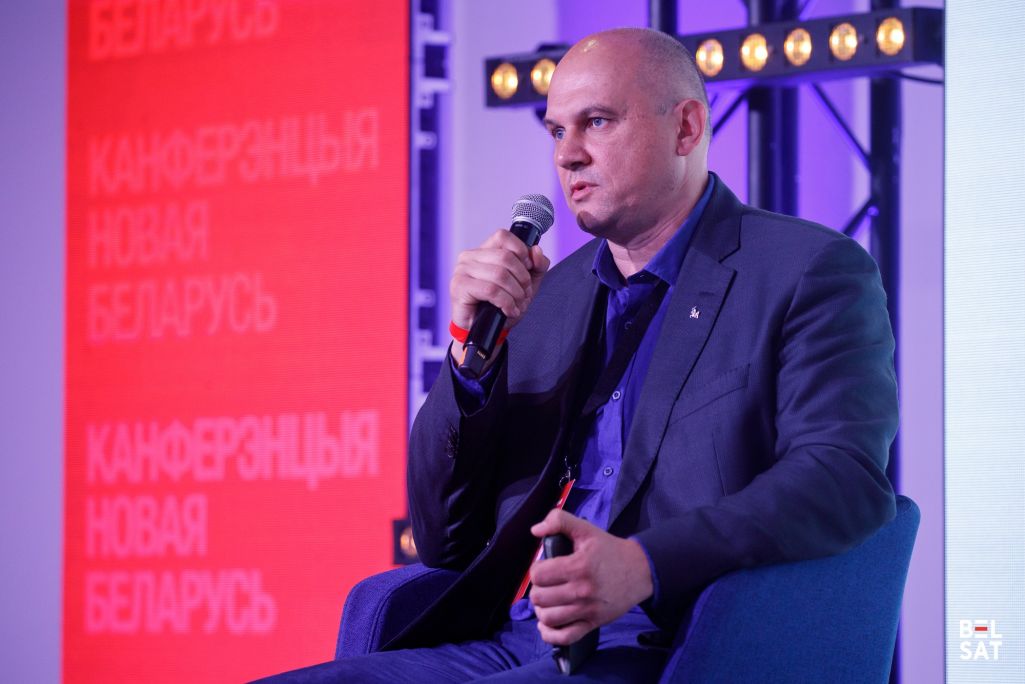 Канференцыя Новая Беларусь, другі дзень. Вадзім Кабанчук. Вільня, Літва. 4 жніўня 2024 года. Фота: Белсат