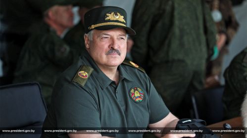 Аляксандр Лукашэнка 13 чэрвеня ў цэнтры падрыхтоўкі БПЛА ў Бярозаўскім раёне. Фота: president.gov.by