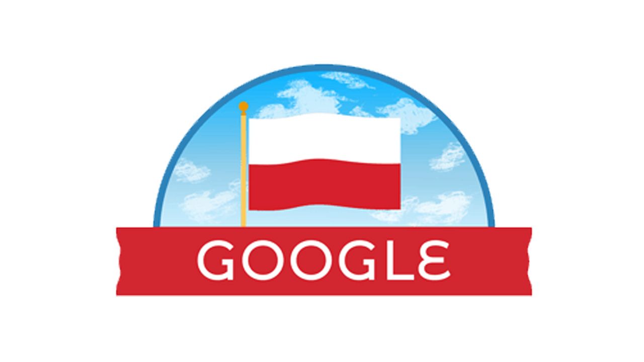 Logo wyszukiwarki Google ma biało-czerwony napis i wkomponowaną polską flagę (fot. źródło: Google) Logo wyszukiwarki Google ma biało-czerwony napis i wkomponowaną polską flagę (fot. źródło: Google)