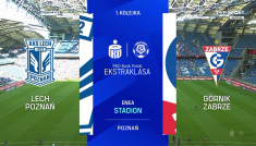 Lech Poznań – Górnik Zabrze. PKO BP Ekstraklasa, 1. kolejka (fot. TVP SPORT)