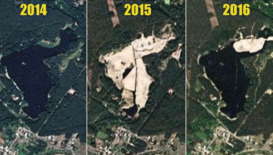 Zamek W Puszczy Noteckiej Zdjecia Sugeruja Osuszenie Jeziora Tvp Info