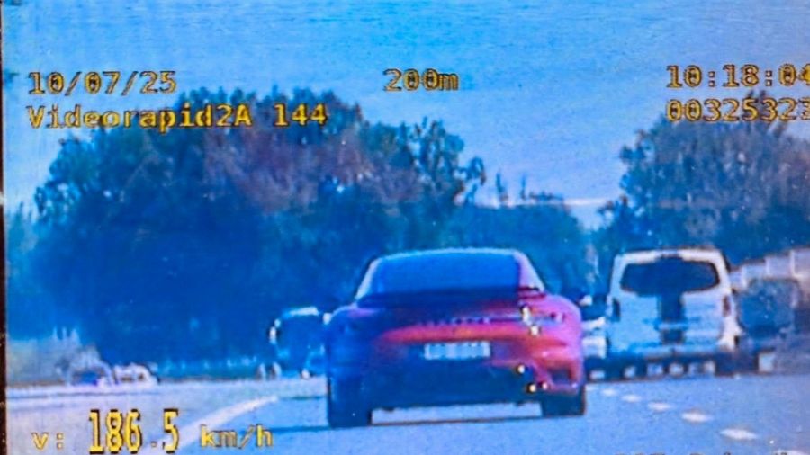 Stęszew - Poznań, Porsche pędziło blisko 190 km/h na ekspresówce S5 (fot. KMP Poznań)