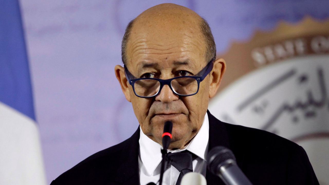 Jean-Yves Le Drian, francuski minister spraw zagranicznych (fot.  REUTERS/Ismail Zitouny)