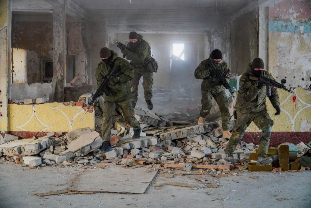 Вучэнні расейскіх марскіх пехацінцаў (Фота: Mil.ru)