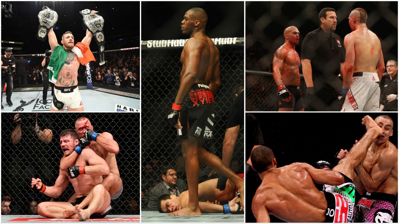 Jon Jones, Conor McGregor, Georges St-Pierre i wielu innych – historia UFC naznaczona jest spektakularnymi akcjami wielkich zawodników (fot. Getty)