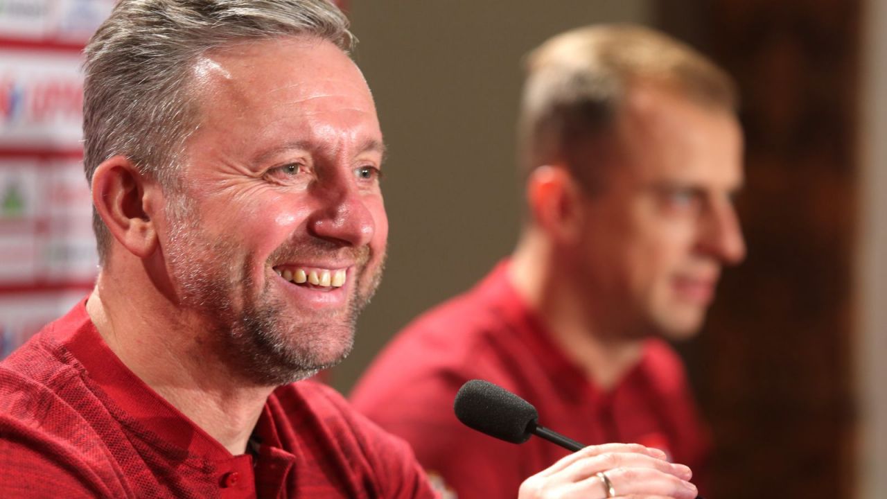 Jerzy Brzęczek podczas konferencji prasowej (fot. Getty Images)