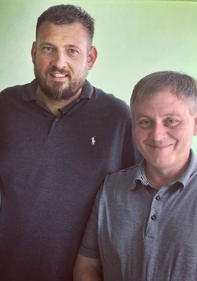 Сяргей Ціханоўскі і Сяргей Сабалеўскі. 2018 год. Фота з асабістага архіву