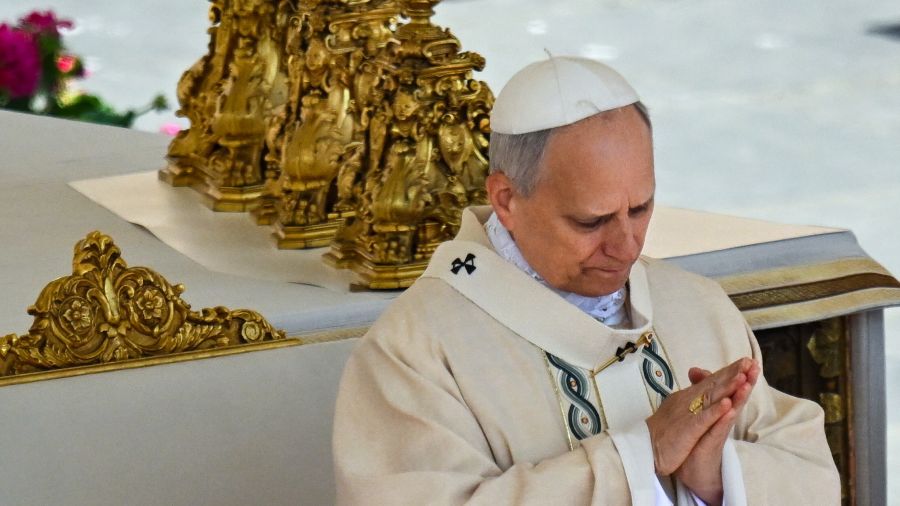 Beatyfikacja ks. Stanisława Streicha, papież Leon XIV (fot. PAP/Darek Delmanowicz)