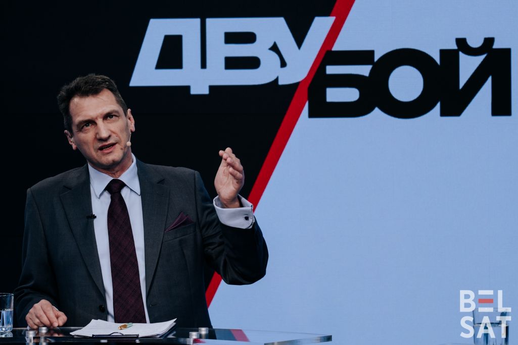 Палітычны аглядальнік Віталь Цыганкоў. Варшава, Польшча. 24 студзень 2023 года. (Фота: Саша Альтэр / Белсат)