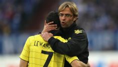 Robert Lewandowski i Jurgen Klopp (fot. TVP Sport)