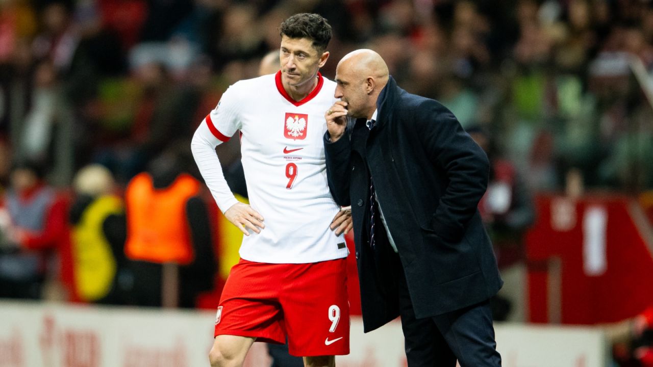 Robert Lewandowski i Michał Probierz (fot. Getty)