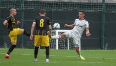 Patryk Sokołowski w trakcie meczu Legia Warszawa – Botew Płowdiw