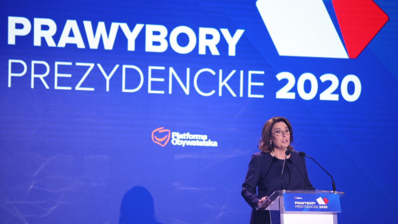 Wystąpienie Małgorzaty Kidawy-Błońskiej podczas konwencji krajowej PO (fot. PAP/Leszek Szymański) Wystąpienie Małgorzaty Kidawy-Błońskiej podczas konwencji krajowej PO (fot. PAP/Leszek Szymański)