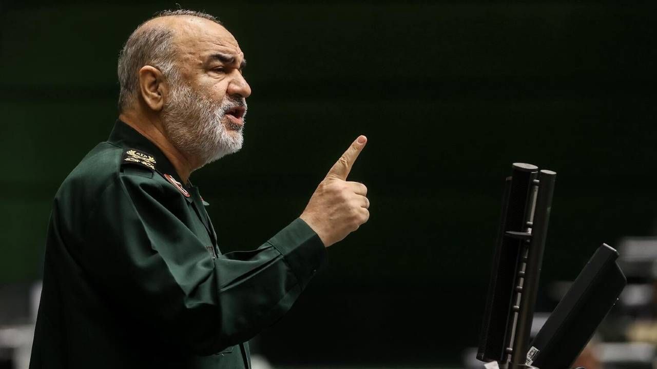 Dowódca Korpusu Strażników Rewolucji Islamskiej Hossein Salami (fot. PAP/EPA)