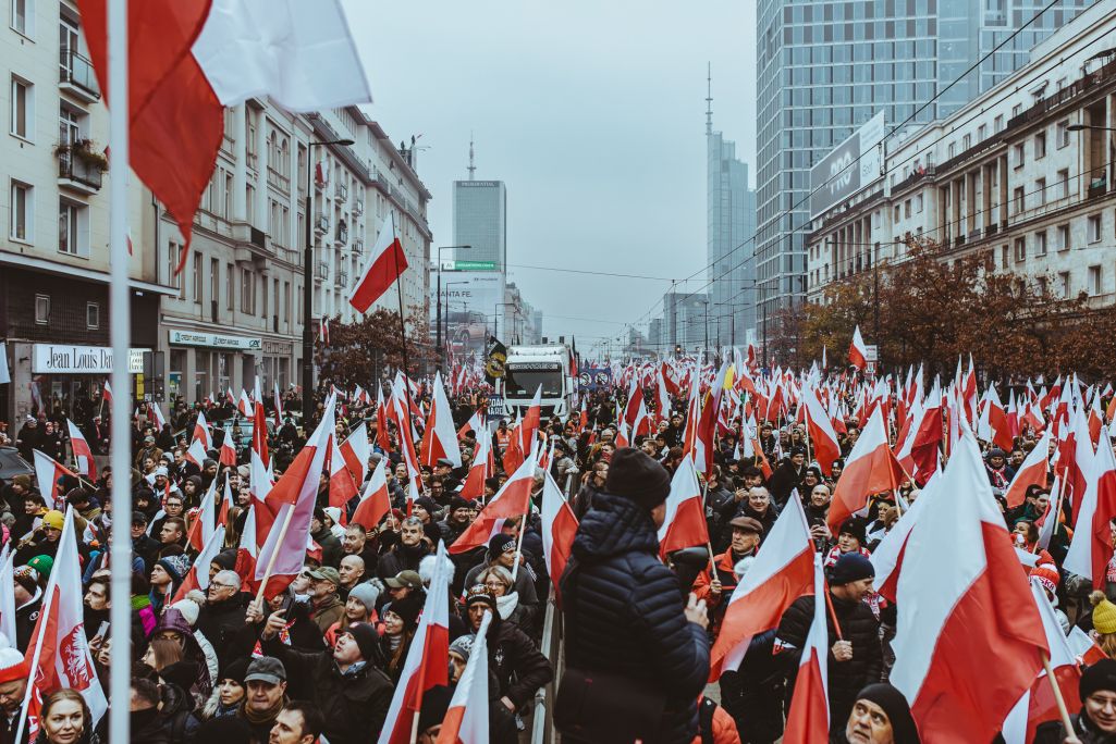 Марш у Варшаве. Фота: Белсат