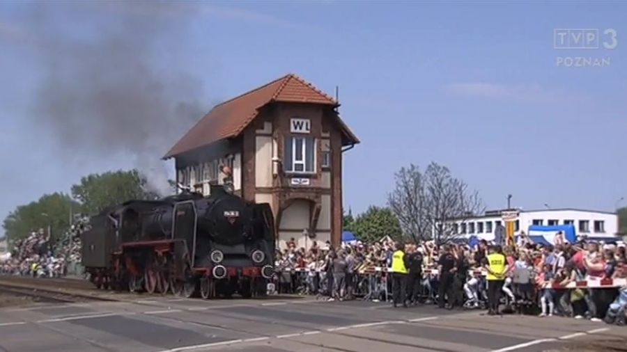 Parowozownia Wolsztyn, parowóz, lokomotywa "Piękna Helena" (fot. TVP3 Poznań)
