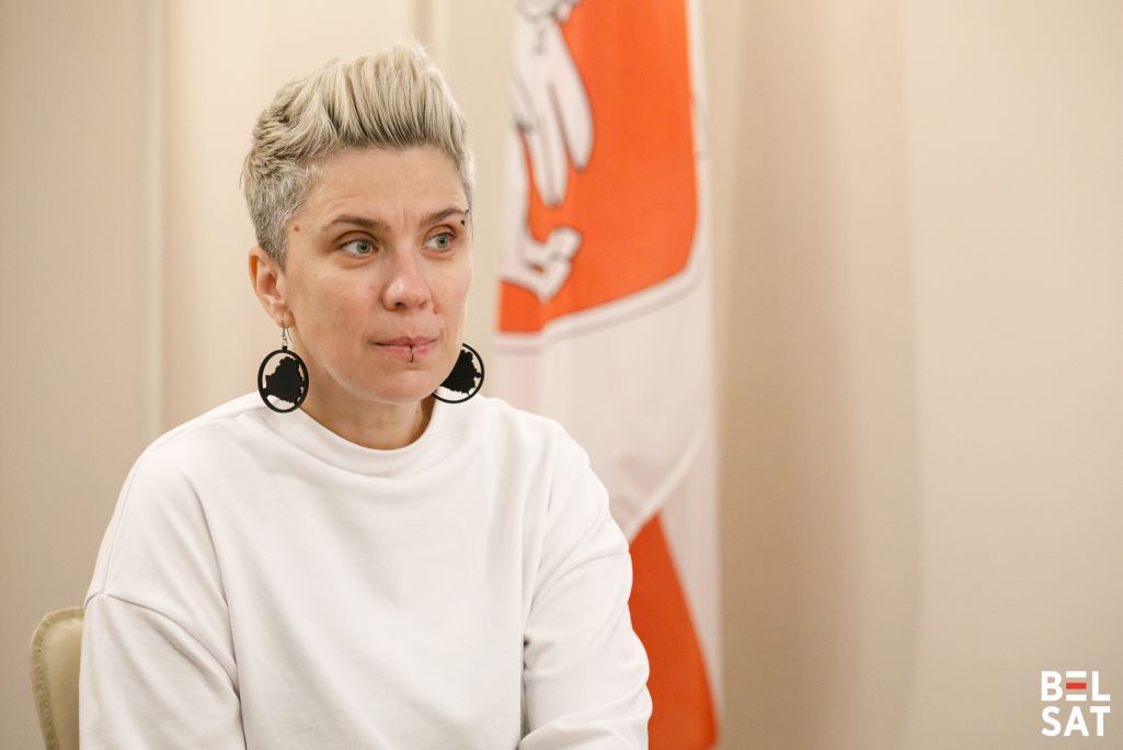 Вольга Гарбунова, прадстаўніца ў сацыяльных пытаннях у Аб’яднаным пераходным кабінеце, бярэ ўдзел у паседжанні. Варшава, Польшча. 2 кастрычніка 2023 года. Фота: Таццяна Верамеева / Белсат