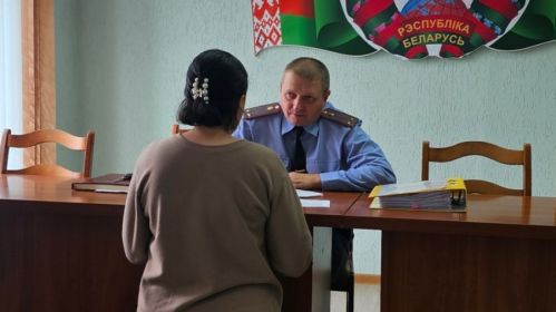 Беспрацоўная на прыёме ў гомельскай міліцыі