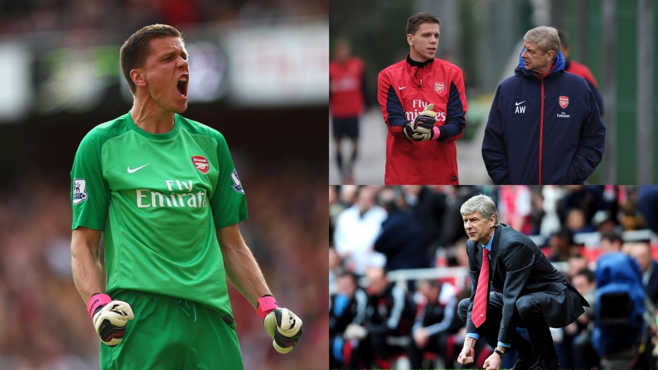 Wojciech Szczęsny i Arsene Wenger. Trudna relacja (fot. Getty Images)
