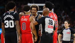 Jeremy Sochan w meczu NBA (fot. Getty).