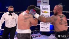 Marcin Siwy wygrał walkę podczas gali Tymex Boxing Night 15 (fot. TVP)