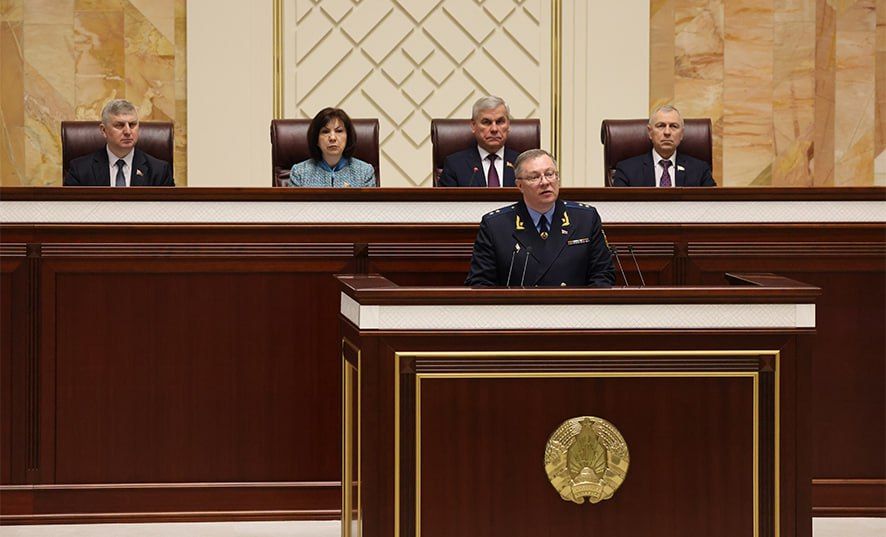 Андрэй Швед у Доме ўраду. (Фота: Генеральная прокуратура Беларуси / Telegram)
