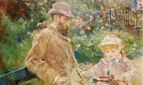 „Eugène Manet z córką Julie w Bougival” (ok. 1881). Fot. Picturenow/Universal Images Group via Getty Images