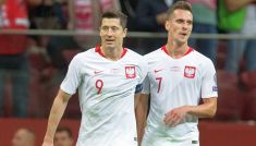 Robert Lewandowski, Arkadiusz Milik (fot. Getty)