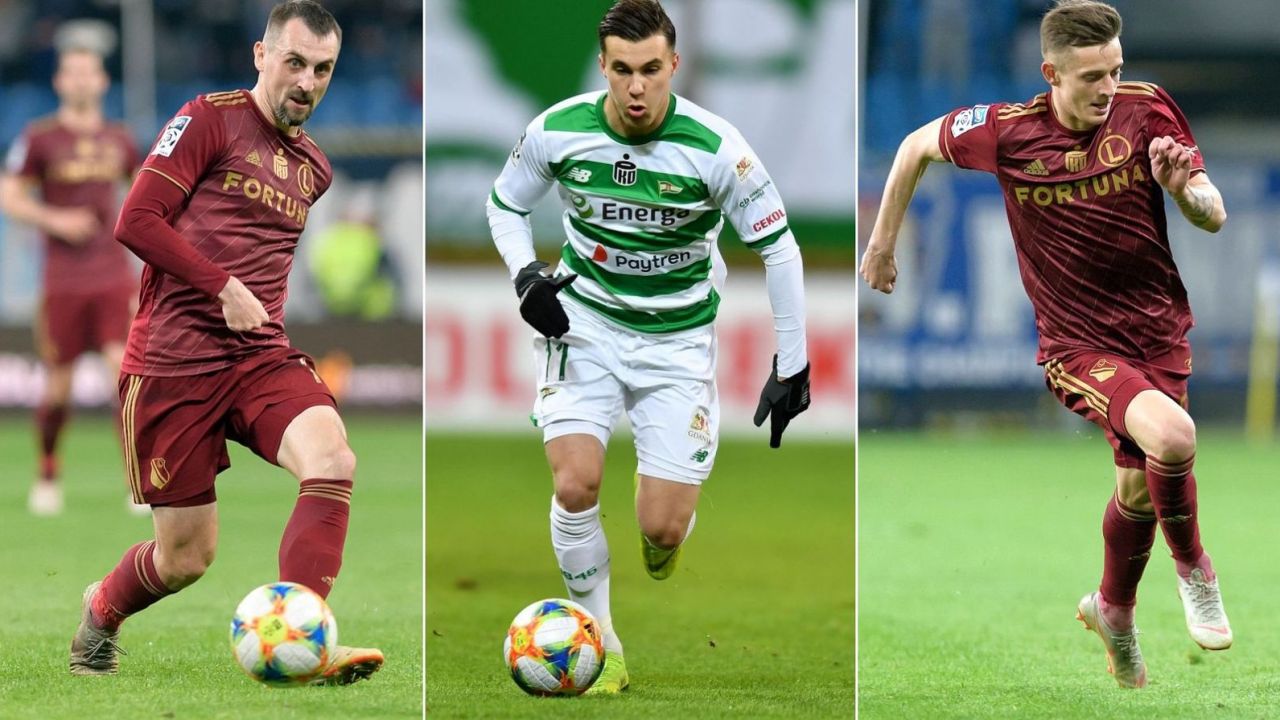 Michał Kucharczyk (L), Konrad Michalak (Ś) i Sebastian Szymański są wśród zawodników, którzy tego lata zamienili Polskę na Włochy (fot. PAP)