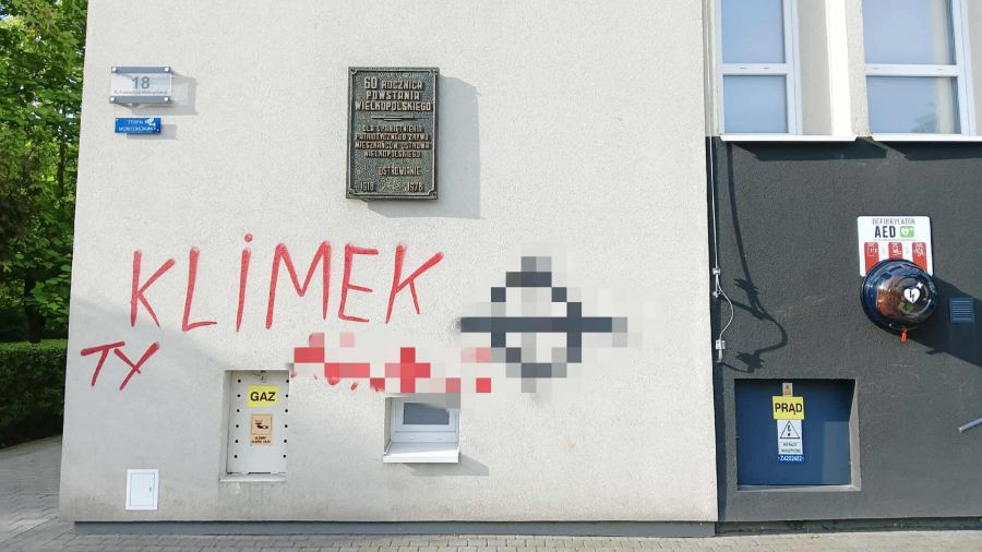 Ostrów Wlkp., wandalizm, prezydent miasta Beata Klimek (fot. FB/Prezydent Ostrowa Wielkopolskiego Beata Klimek)