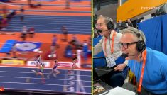 Finałowy bieg na złoty medal Anny Wielgosz. Kulisy pracy komentatorów (fot.TVP SPORT)
