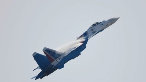 Расейскі самалёт Су-35. Здымак мае ілюстрацыйны характар. Фота: CFOTO/Future Publishing via Getty Images