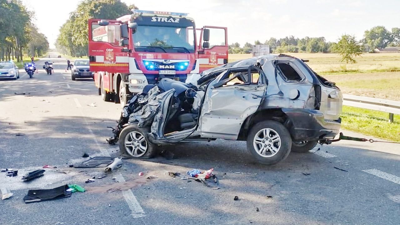 Śmiertelny wypadek w województwie lubelskim (fot. Policja) Śmiertelny wypadek w województwie lubelskim (fot. Policja)