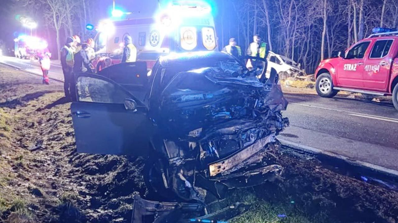 Tragiczny wypadek na drodze krajowej nr 19 (fot. remiza.com.pl)